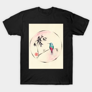 'Little Muse'   hummingbird watercolor painting T-Shirt